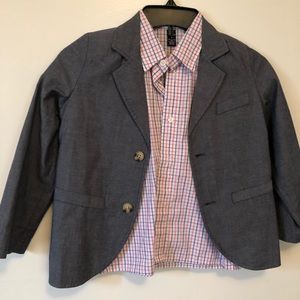 🌹SOLD🌹 Boys suit jacket with shirt size 7
